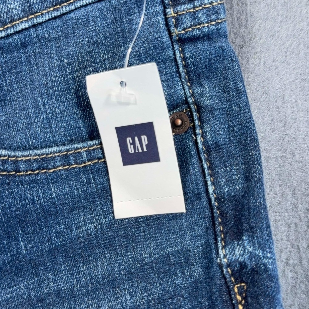 Gap 1969 Real Straight Jeans Women 29R Dark Indigo Mid Rise 31x30 NWT - Picture 6 of 12